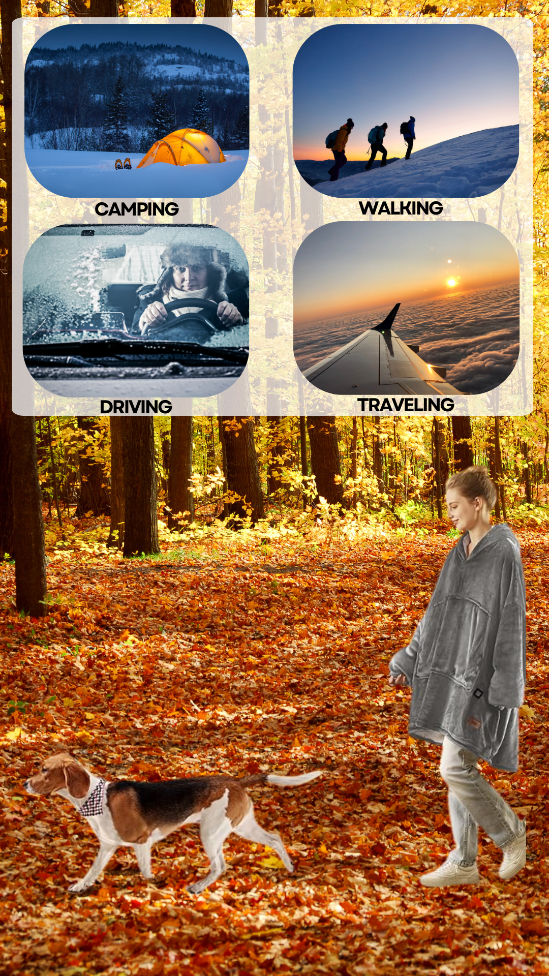 Woodie™ USB Heated Blanket Hoodie