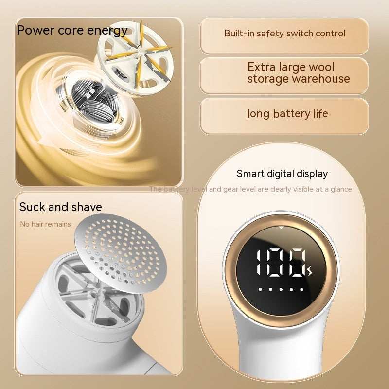 Digital Display Fur Ball Trimmer Household Rechargeable Sweater Coat Suction Ball Scraping