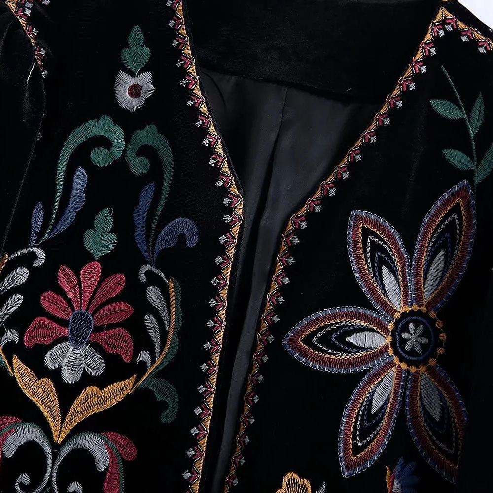 Boho Coat™ Embroidery Velvet Jacket