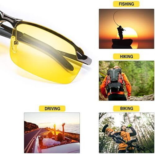 Polarized HD & Aviator Night Driving Vision Glasses Unisex Sunglasses