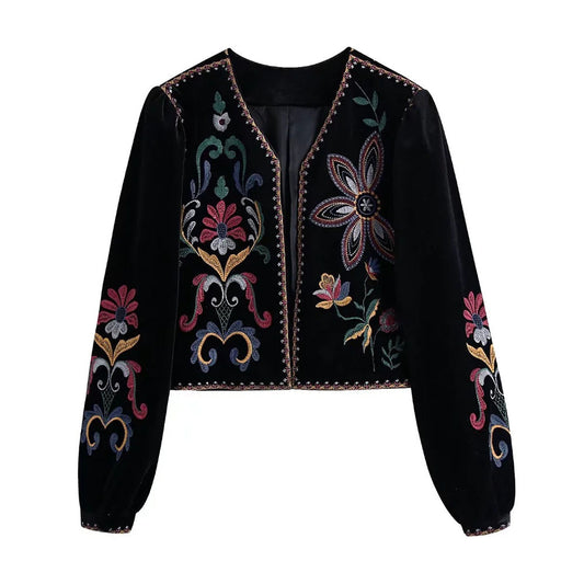 Boho Coat™ Embroidery Velvet Jacket