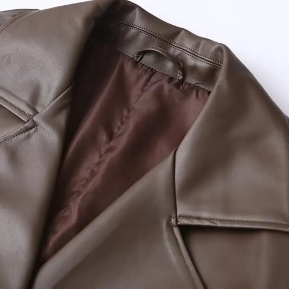 Leather Coat Women